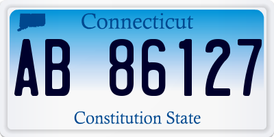 CT license plate AB86127