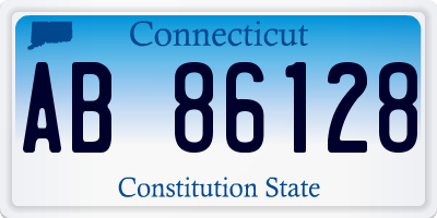 CT license plate AB86128