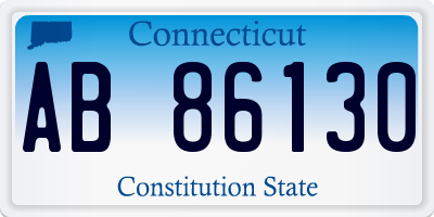 CT license plate AB86130