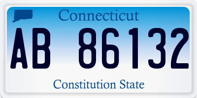 CT license plate AB86132