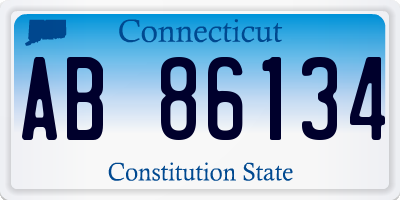 CT license plate AB86134