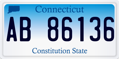 CT license plate AB86136