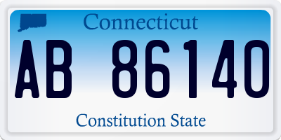 CT license plate AB86140
