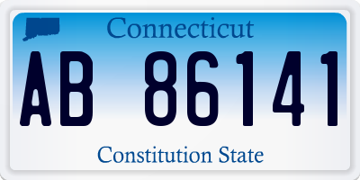 CT license plate AB86141