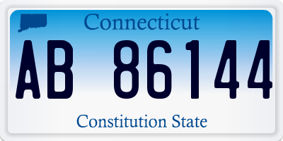 CT license plate AB86144