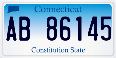 CT license plate AB86145