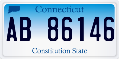 CT license plate AB86146