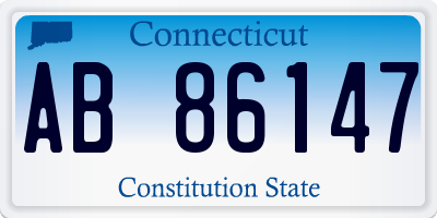 CT license plate AB86147