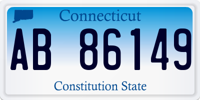 CT license plate AB86149