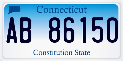 CT license plate AB86150