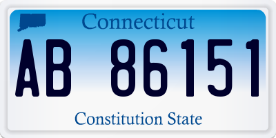 CT license plate AB86151