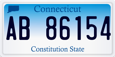CT license plate AB86154