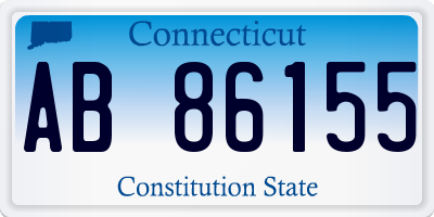 CT license plate AB86155