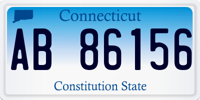 CT license plate AB86156