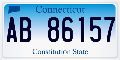 CT license plate AB86157
