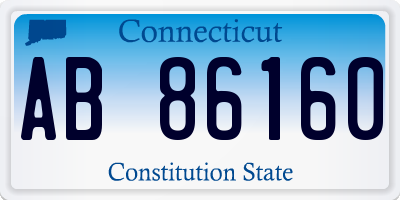 CT license plate AB86160