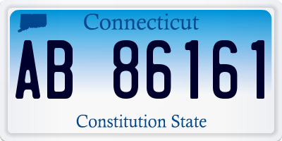 CT license plate AB86161