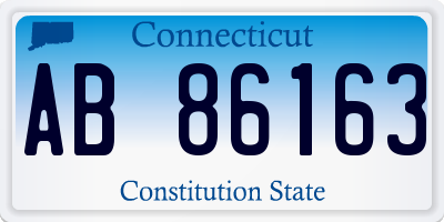 CT license plate AB86163