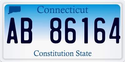 CT license plate AB86164
