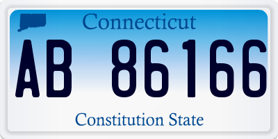 CT license plate AB86166