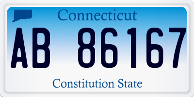 CT license plate AB86167