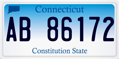 CT license plate AB86172