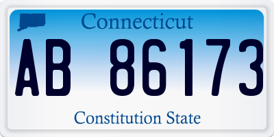 CT license plate AB86173