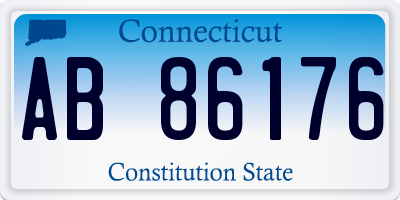 CT license plate AB86176