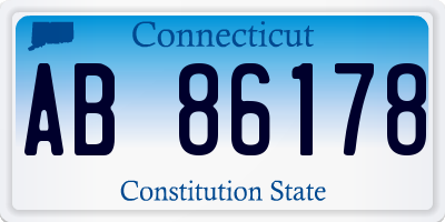 CT license plate AB86178