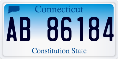 CT license plate AB86184