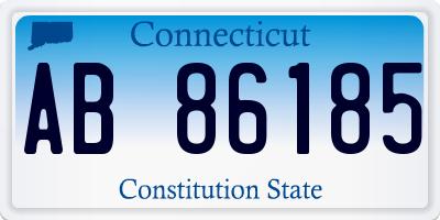 CT license plate AB86185