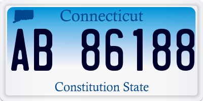 CT license plate AB86188