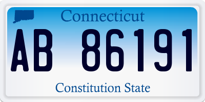 CT license plate AB86191