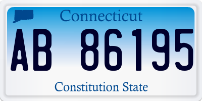 CT license plate AB86195