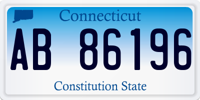 CT license plate AB86196