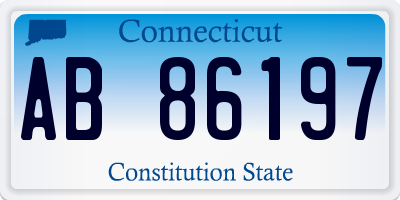 CT license plate AB86197