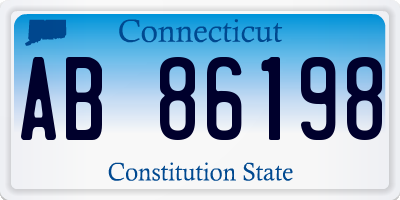 CT license plate AB86198