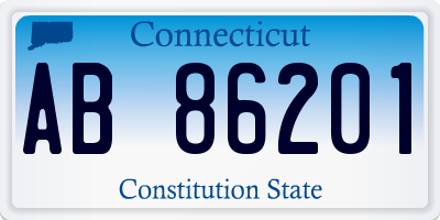 CT license plate AB86201