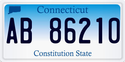 CT license plate AB86210