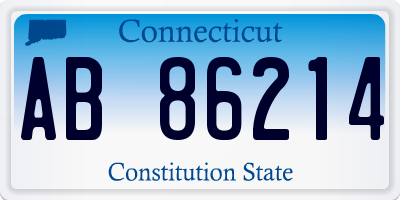 CT license plate AB86214