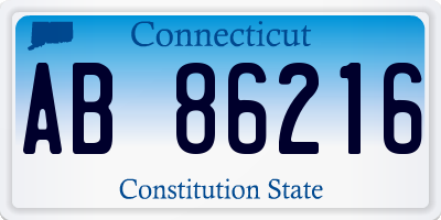 CT license plate AB86216