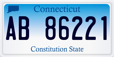 CT license plate AB86221