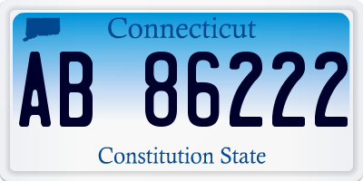 CT license plate AB86222