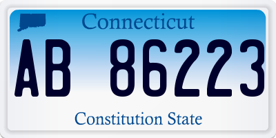 CT license plate AB86223