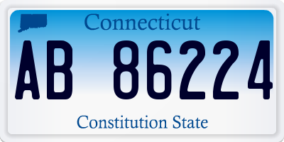 CT license plate AB86224