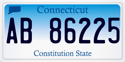 CT license plate AB86225