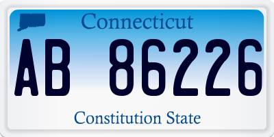 CT license plate AB86226
