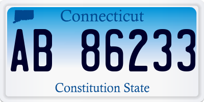 CT license plate AB86233