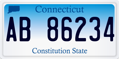 CT license plate AB86234