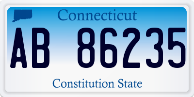 CT license plate AB86235